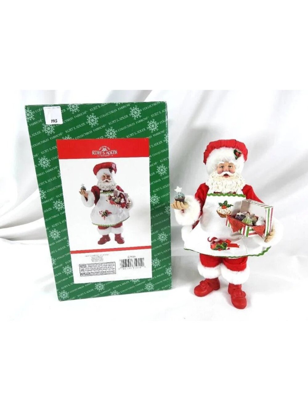 Kurt S. Adler Fabriché Cupcake Santa Holding Sweets Figurine 10-Inch Collectible - Picture 2 of 2